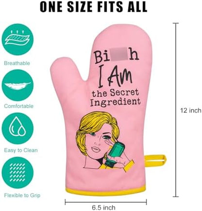 Miracu Funny Kitchen Cooking Oven Mitts, Baking Stuff Baker Gifts for