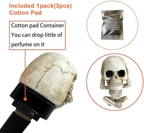 Skull Decor Car Air Freshener Vent Clips Goth Halloween Decorations