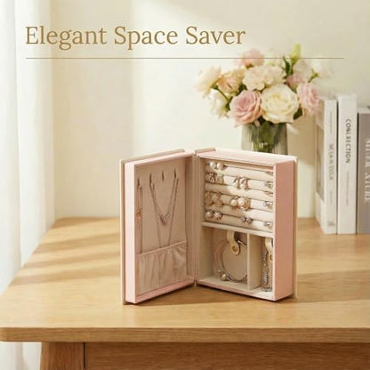 Jewelry Organizer Book Box, Travel jewelry Storage Gift Case for Women