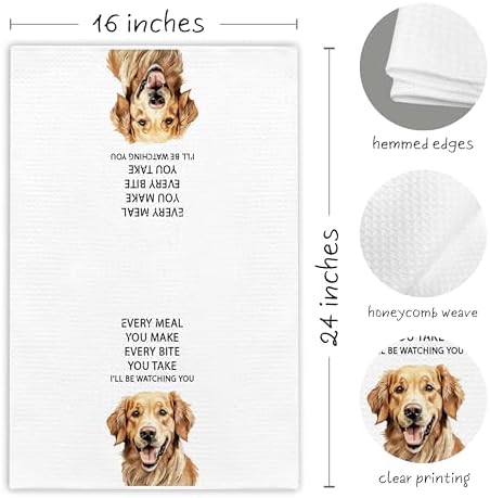 Golden Retriever Gifts Kitchen Towel 16"x24" ‘Every Meal You