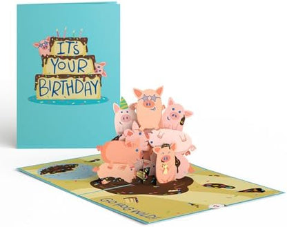 Lovepop Hog Wild Pop-Up Birthday Card with Notecard & Envelope