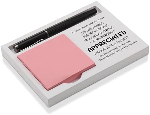 Appreciated Note Pad Holder for Desk, Inspirational Gift for Teachers