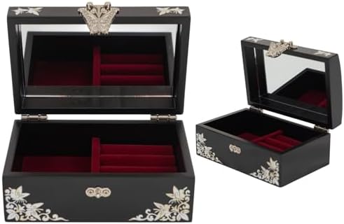 February Mountain Mother of Pearl Small Jewelry Ring Box - Gifts for