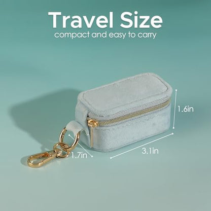 Small Travel Jewelry Box Keychain, Portable Storage Ring Necklace