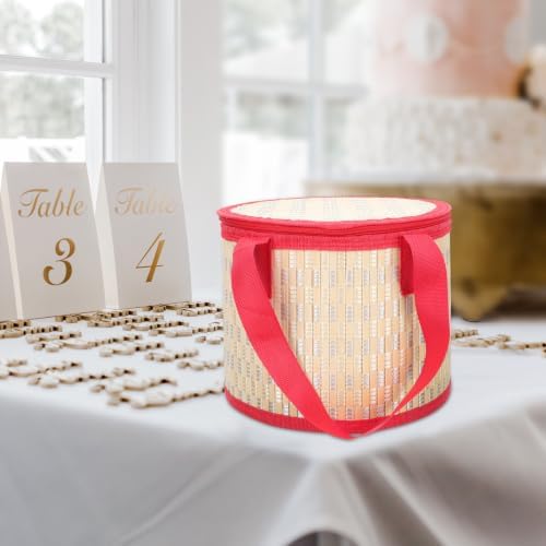 Housoutil Moon Cake Gift Box for Favors with Zipper Lid and Carry