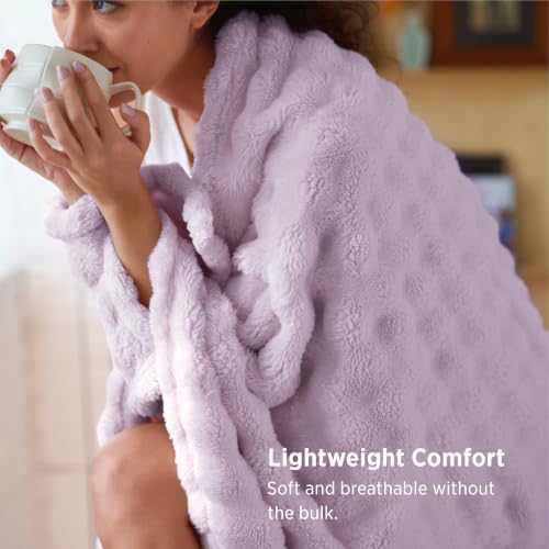 Bedsure Cloud Bubble Throw Blanket, Light Purple Gifts Room Decor