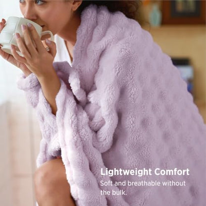 Bedsure Cloud Bubble Throw Blanket, Light Purple Gifts Room Decor