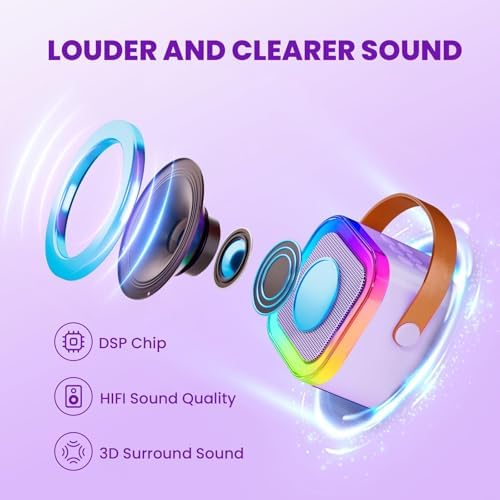IROO Mini Karaoke Machine for Kids, Birthday Gifts Toys for Girls Ages