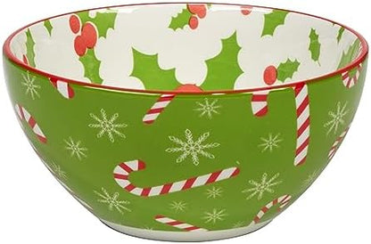 Certified International Holiday Fun 30 oz Porcelain Serving Bowls
