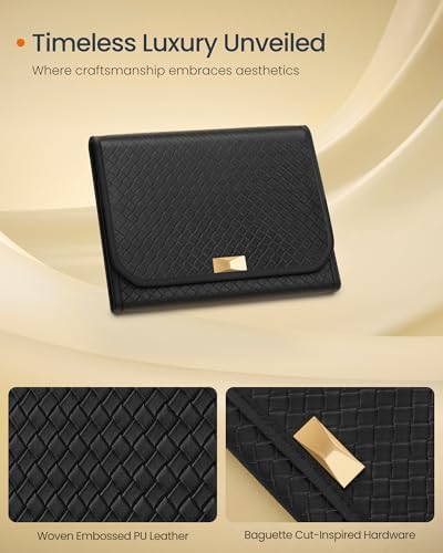 SONGMICS HOME Travel Jewelry Case, Foldable Jewelry Organizer with