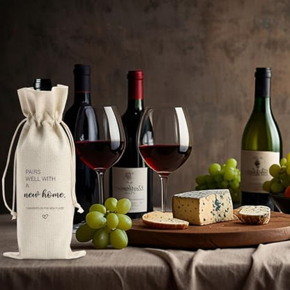 House Warming Gifts: New Home Pairs Well with A New Home Wine Bag