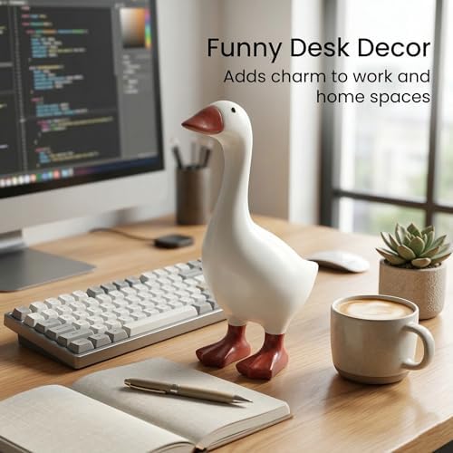 Desk Goose 7 inch Gifts for Women, Mini Desktop Goose Statue Decor for