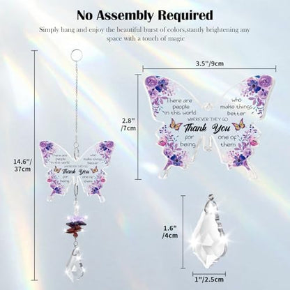Thank You Gifts for Women Crystal Suncatcher, Employee Appreciation