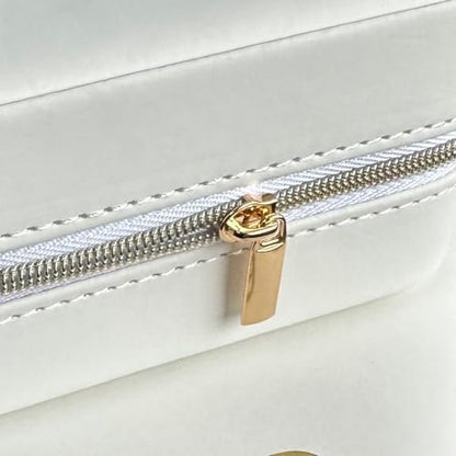 COLLECTIVE HOME - Travel Jewelry Case, Elegant Square Design with Gold