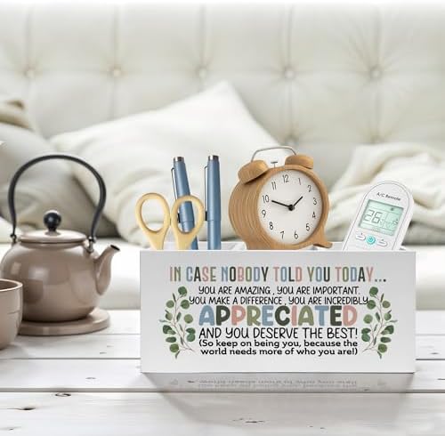 Boho Inspirational Pencil Pen Holder for Desk, Appreciation Gifts for