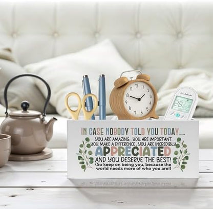 Boho Inspirational Pencil Pen Holder for Desk, Appreciation Gifts for