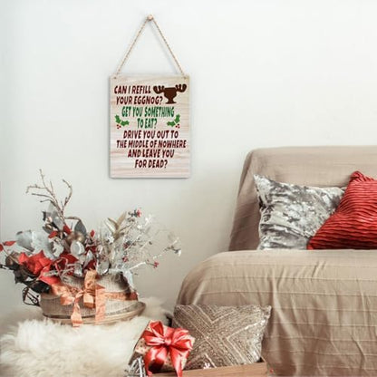 Funny Christmas Sign - Movie Decor - Merry Xmas Sign - 8 x 10 Inches