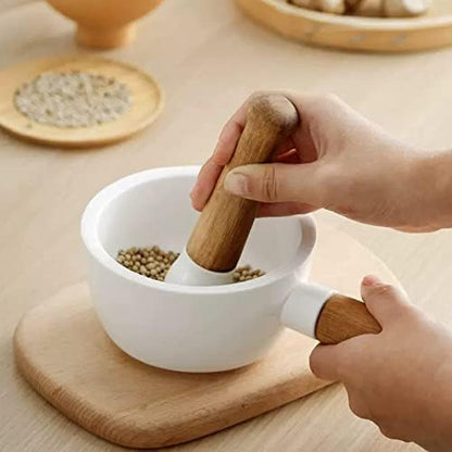 Mortar and Pestle Porcelain Mortar and Pestle Ceramic Herb Grinder