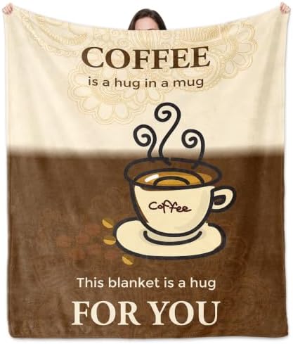 Coffee Lover Gifts, Gifts for Coffee Lovers, Cafe Gift Blanket 50"X60"