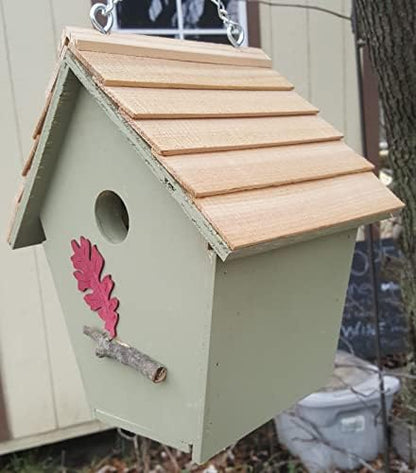 Cabin Bird House - Sage