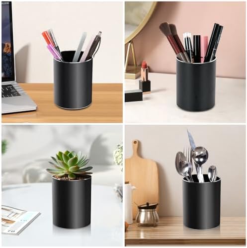 Leader Gifts,Metal Pen Holder Aluminum Pencil Holder for desk,Round