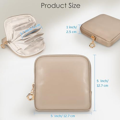 SITHON Small Travel Jewelry Case with Ring Holder, Mini Jewelry Pouch