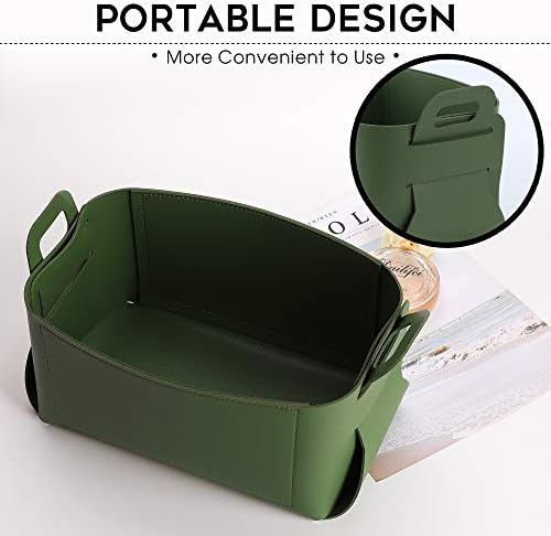 KINIVA Gift Baskets for Present-Valet Tray Organizer - Leather Dresser