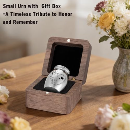 SOITIS Engraving Wooden Gift Box for Ashes, Customzied Small Urns for