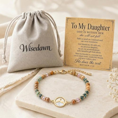 Gold Mustard Seed Bracelet for Teen Girls and Women, Faith Can Move