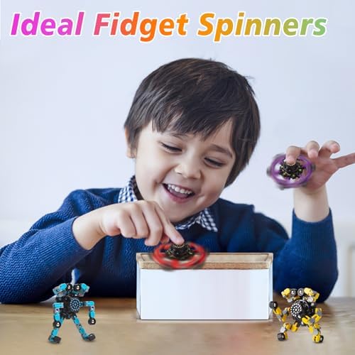 Gokeey Transformable Fidget Spinners Toys 4 Pcs for Kids and Adults