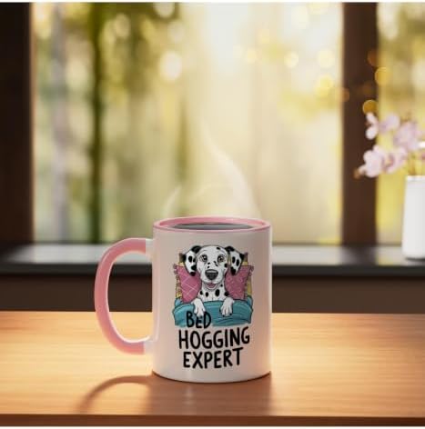 Dalmatian Dog Bed Hogging Expert Pet Lover Humor Ceramic Mug
