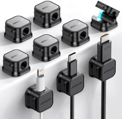 JOYROOM 9 Pack Magnetic Cable Clips Cord Organizer Adhesive Wire