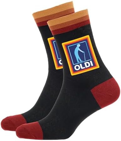 Oldi Mens Funny Socks Dad Grandpa Old Man Gifts Stocking Stuffers for
