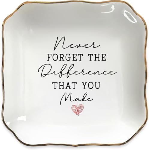 Teacher Appreciation Gifts for Women, Ceramic Ring Dish Tray