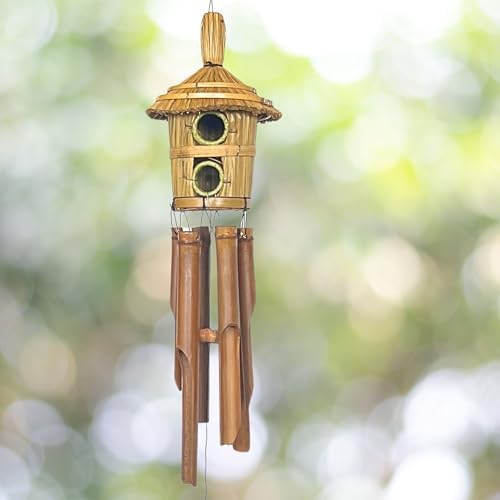 Bellaa Bamboo Wind Chimes, Bird House