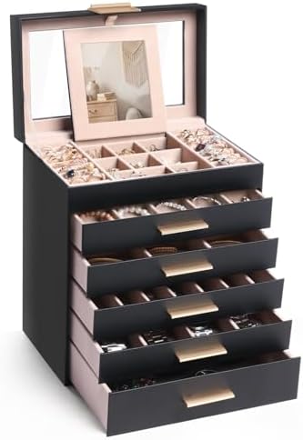 Brothersbox Large 6-Layer Jewelry Storage Box Organizer for Women