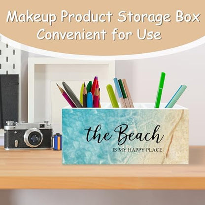 Beach Gifts for Women Men, The Beach Is My Happy Place Pen Holder for