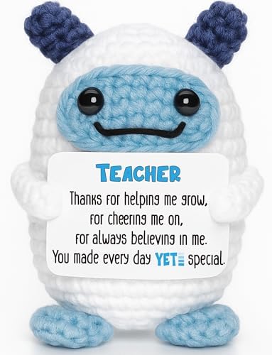 Teacher Appreciation Gifts for Women and Men, Crochet Thank You