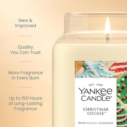 Yankee Candle Christmas Cookie Scented Candle, 22oz Large Jar
