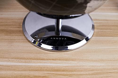 ANNOVA Metallic World Globe Black – Educational/Geographic/Modern