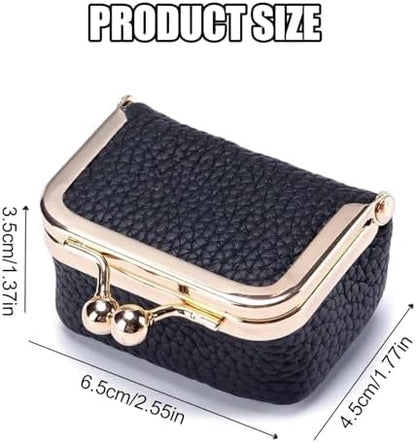 Genuine Leather Mini Jewelry Box for Women, Portable Travel Jewelry