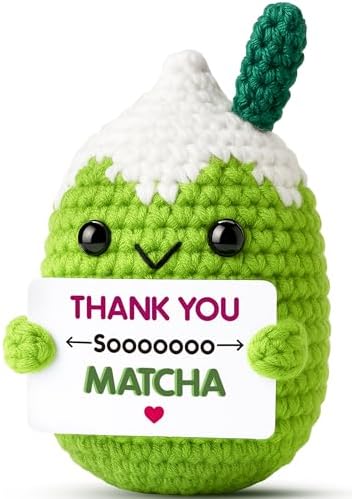Thank You Gifts for Women Crochet Matcha Plush, Funny Christmas