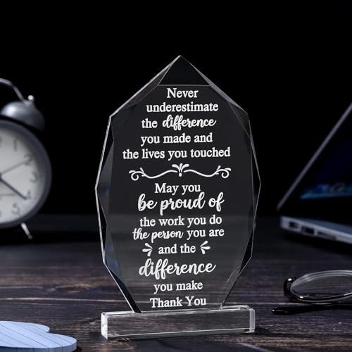 Yookeer Thank You Gifts for Coworkers Acrylic Plaque Decor, Stylish