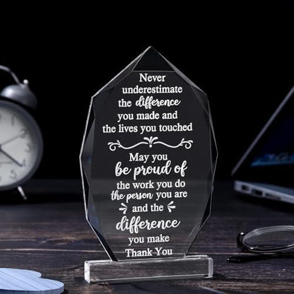 Yookeer Thank You Gifts for Coworkers Acrylic Plaque Decor, Stylish