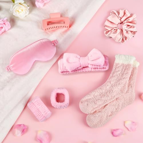 Spa Weekend Gifts for Women, Self Care Gift Set with Fuzzy Socks