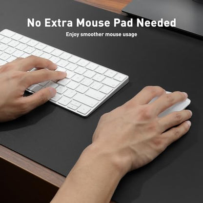 Aothia Leather Office Desk Pad Protector, Non-Slip PU Leather Desk