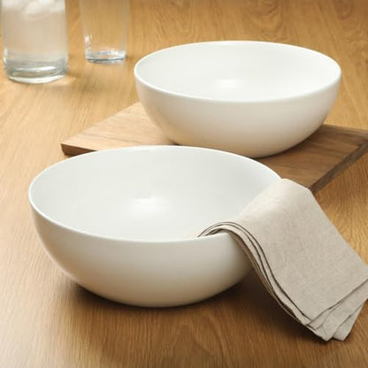 Gibson Home Extra Large Serving Bowls Set of 2-100 oz 10-Inch White