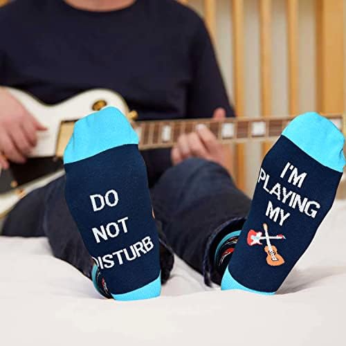 GOLIN Music Themed Party Gifts - Funny Saying Crew Socks for Musician