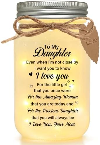 Daughter Gifts from Mom, to My Daughter Mason Jar Night Lights