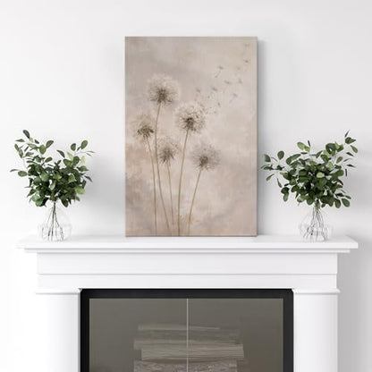 wall26 Canvas Print Wall Art Dandelion Neutral Watercolor Dandelion